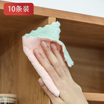 雙色抹布不易沾油吸水廚房家用不易掉毛洗碗布家務清潔用品