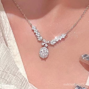 💛限時下殺💛S925純銀滿天星蝴蝶結天使之翼鎖骨鏈女輕奢小衆ins高級閨蜜禮物