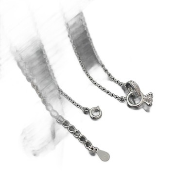 MoonDy 項鍊 飾品 女生項鍊 純銀項鍊 鋯石項鍊 戒指項鍊 S925 雙環項鍊 高級感 百搭 鎖骨鏈 564