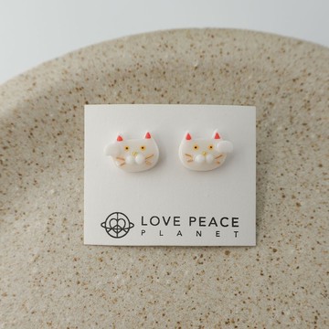 貓貓好朋友耳環 | 招財招福