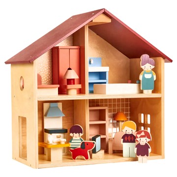 mentari 陽光溫馨小築 MT7601，木製娃娃屋，激發想像力，安全無毒  1組