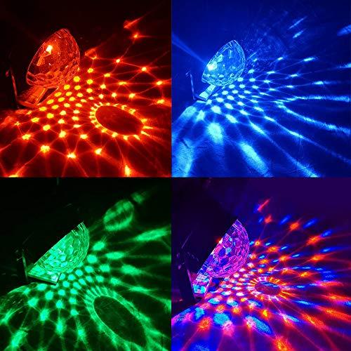 iHOVEN ディスコライト ミラーボール パーティーグッズ ステージライト led 水晶 ステージ照明 DJ disco RGB 回転ライト 多色変化 バーライト 演出 イベント 文