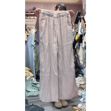 615亞麻直筒褲內包邊 腰圍66-113臀圍132褲長102