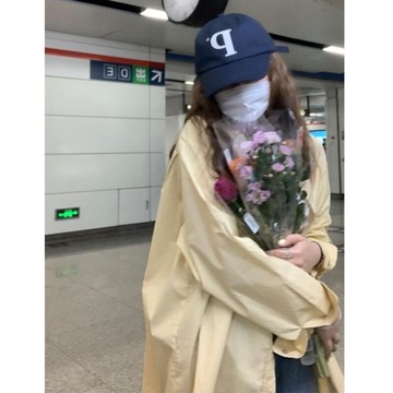 奶黃色韓系溫柔長袖襯衫女2022年新款春夏百搭寬松防曬襯衣外套