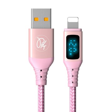 維納斯 Lightning/iPhone充電線 傳輸線 快充線 VAW數顯 ca-8322 1.2m 粉色  1條