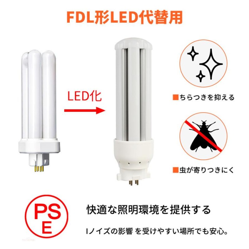 FDL13EX-L]LED電球 360度発光2ツインコンパクトLED蛍光灯 FDL13形 LEDツイン蛍光灯 LED照明ランプ LED6W/ 電球色  13W型相当 コンパクト蛍光ランプ LINEショッピング