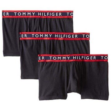 Tommy Hilfiger 2018男時尚彈力棉黑色四角內著3件組