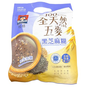 〔即期特賣〕QUAKER 桂格 全天然五麥 黑芝麻糊 無添加糖  黑芝麻糊 整袋販售