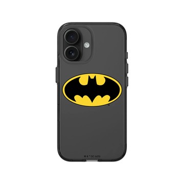 iPhone 16 Clear (相機按鈕) 酷墨灰 - Batman 蝙蝠俠 - 經典蝙蝠俠Logo