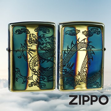 【ZIPPOZA-3-104A 翱翔天龍(燻黑金)防風打火機|官方正版|日本設計|限量