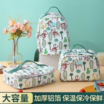 飯盒保溫袋子鋁箔加厚午餐袋小清新上班族學生外帶便攜手提便當包