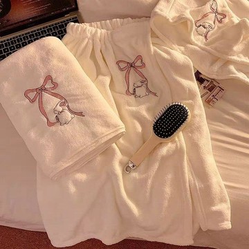 好物精選 ins風蝴蝶兔浴巾女家用宿舍洗澡可穿可裹魔術貼浴裙裹巾吸水 壹灣寄出 洗澡浴巾 可穿式浴巾 飯店浴巾 不臭浴巾