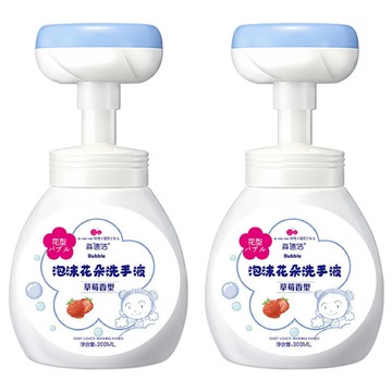 花朵泡沫洗手乳 花朵瓶 草莓香 300ml 2入組  2組