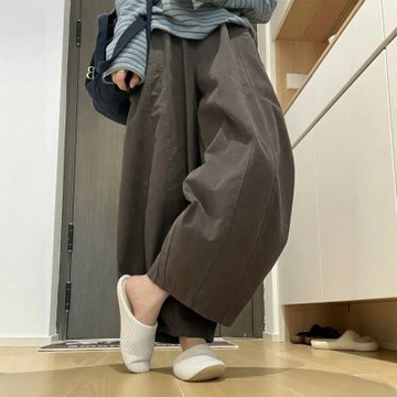 AKARA 中大尺碼 女裝 秋冬 自由自在超寬版鬆弛風格闊腿寬褲長褲 #barrel leg#akara #barrel pants