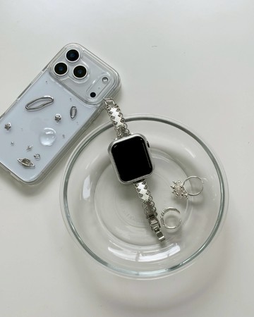 簍空蕾絲造型Apple Watch金屬錶帶