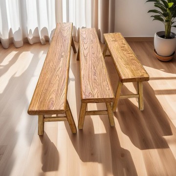 【台灣公司 可打統編】榆木長凳木板凳條凳復古雙條長凳餐桌雙人換鞋凳子家用實木 d8163