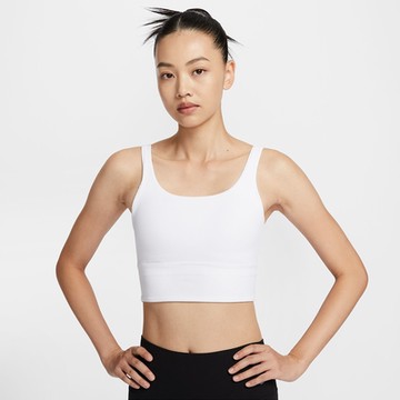 NIKE 運動內衣 女款 輕度支撐 長版 AS W NK INF WIDE RIB BRA 白 HF1543-100