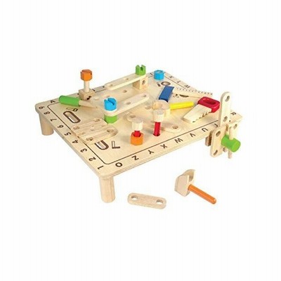 木のおもちゃ 知育玩具 ごっこ遊び Abcカーペンターテーブル 大工 トンカチ ドライバー ネジ 組み立て 誕生日 2歳 3歳 4歳 男の子 おもちゃ プレゼント 誕生日 通販 Lineポイント最大get Lineショッピング