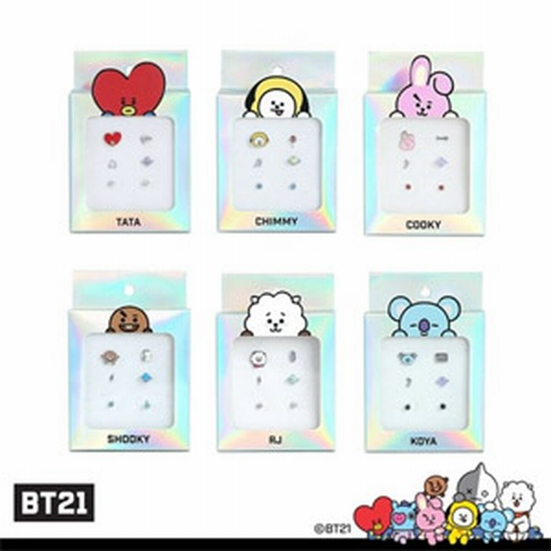 キャラクターグッズ 防弾少年団 Bts Bt21 X Ost パッケージ ピアス 7種1択 Bt2117 通販 Lineポイント最大1 0 Get Lineショッピング