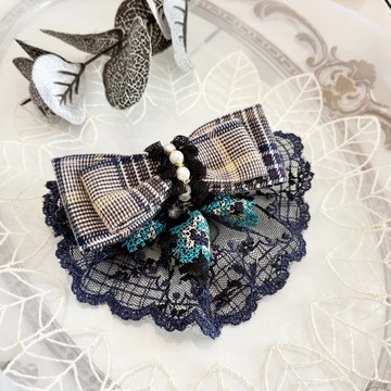 裙襬蝴蝶結髮夾/ 蕾絲彈簧夾 髮梳 髮叉 邊夾 壓夾 馬尾夾 瀏海夾