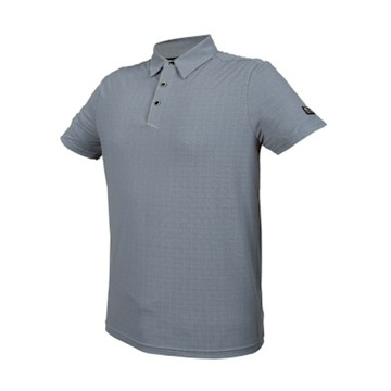 FIRESTAR 男短袖冰感機能POLO衫-慢跑 路跑 涼感 反光 D5855-13 淺灰銀