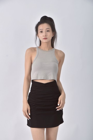 (S) 【安于晴Charlene私服】質感黑色短裙