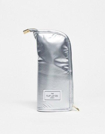 The Flat Lay Co. X ASOS EXCLUSIVE Brush Holder - Silver Chrome