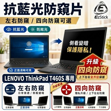 【Ezstick】Lenovo Thinkpad T460S NB 筆電 抗藍光 防眩光 防窺片