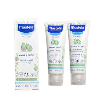 Mustela 慕之恬廊 慕之幼 潤面乳霜40ml*2入組(航空版)