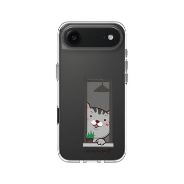 iPhone Air Clear Case（相機按鈕） 透明 - VITA VITA．塔仔是隻貓 - 你沒發現我躲在角落款