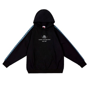 KAPPA義大利 精典舒適女生針織帽T 黑 351G6KW005