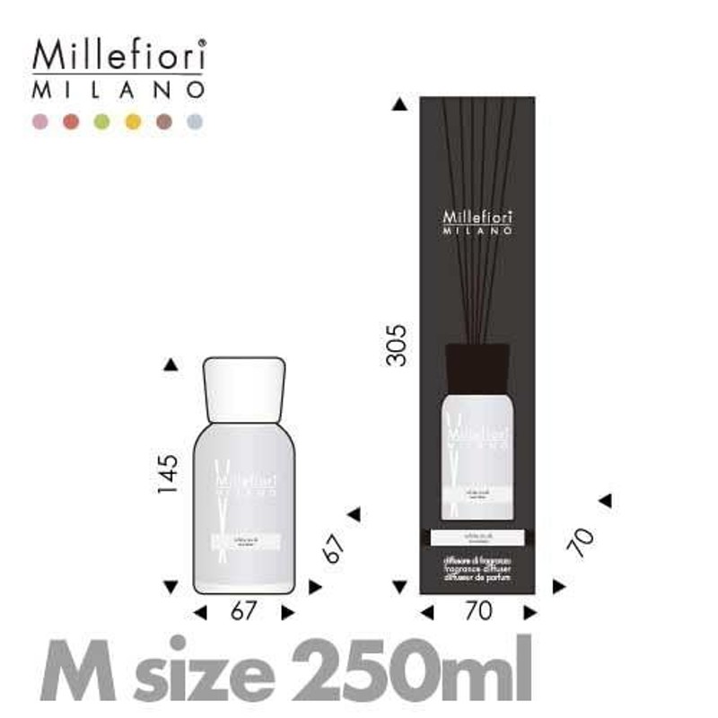 Millefiori フレグランスディフューザー (NATURAL) (M) ネロ DIF-M-027