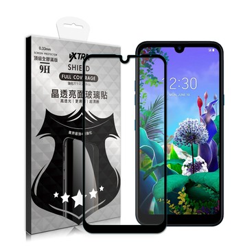 其他手機品牌 保護貼 VXTRA 全膠貼合 LG Q60 滿版疏水疏油9H鋼化頂級玻璃膜(黑) 玻璃保護貼