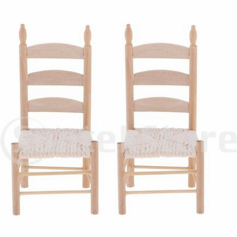 2pcs 1 12ドールハウスミニチュア家具木製ミニチェア天然木 通販 Lineポイント最大0 5 Get Lineショッピング
