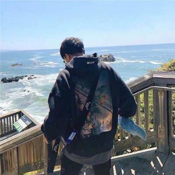 秋冬裝歐美潮牌FOG essentials復線花卉高街外套女情侶學生衛衣男