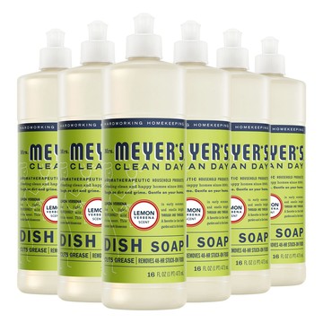 Mrs. Meyer's梅耶夫人 香氛洗碗精-檸檬馬鞭草473ml x6入