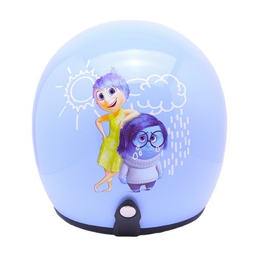 EVO 安全帽 CA-310M 腦筋急轉彎 藍色 半罩 半拆洗 卡通圖案 正版授權