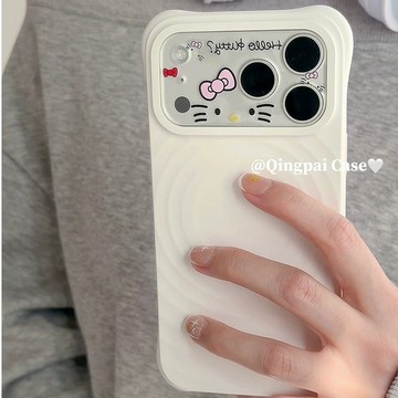 日韓ins風 小眾個性 輕奢閃粉 可愛少女 KT貓 鏡頭防刮 保護貼 iPhone17 16 15 Pro max手機殼