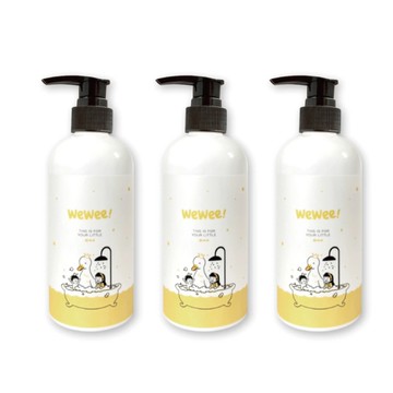 Wewee! 全身洗香香|洗髮|沐浴300ml 3入組
