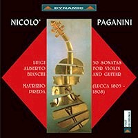 帕格尼尼：小提琴與吉他奏鳴曲1 Nicolo Paganini: 30 Sonatas for violin and guitar (Sonate di Lucca 1805-1808) (2CD)【Dynamic】