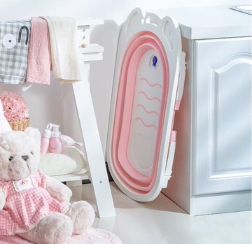 嬰兒折疊浴盆洗澡盆兒童沐浴桶