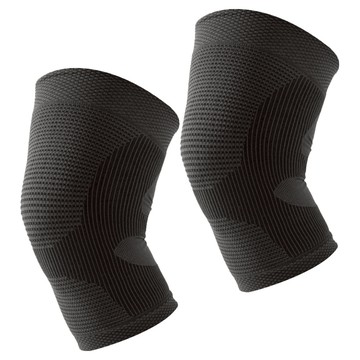 LEADER X 台灣製 防護升級鋅石墨烯護膝  均碼 28.5 x 12cm  1組  全黑色