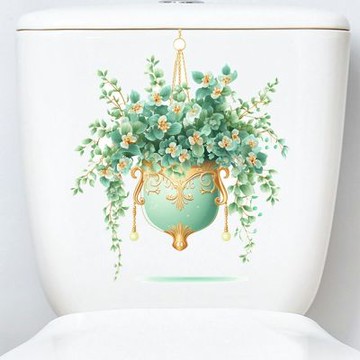 【MR.ZAKKA】創意萬用裝飾貼紙-植物主題 小清新吊掛盆栽 居家節慶布置 DIY可移式壁貼 無痕壁貼 牆貼