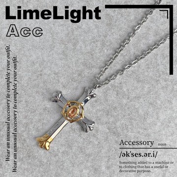 ☆LimeLight☆ 寶石 / 點金 / 十字架 / 十字 / 玫瑰金 / 雕花 / 墜子 飾品 鈦鋼 項鍊 27