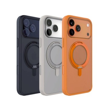 RINGO 360度磁環支架保護殼 iPhone 17 系列 iPhone 17 ProMax 灰色