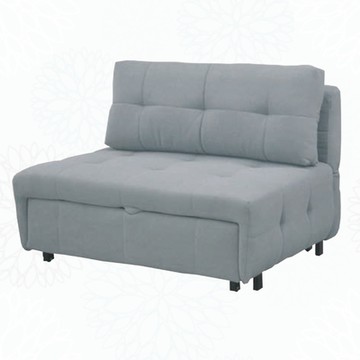文創集 伊豆短絨布前拉式單人沙發椅/沙發床(二色可選)-124x93x87cm免組