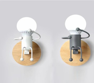 【燈王的店】柏拉圖 人型造型壁燈 走道燈 玄關燈 床頭燈 白色 H36-W 灰色 H36-G