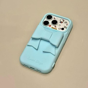 立體簡約蝴蝶結iPhone17promax手機殼16蘋果15硅膠14新款13全包11