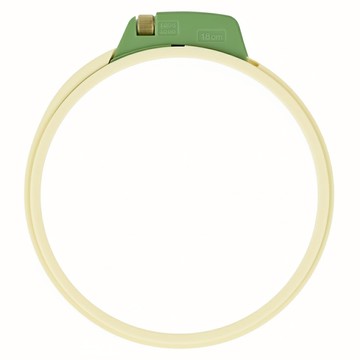 Clover 可樂牌 刺繡框 18cm  米白色 + 綠色  1個