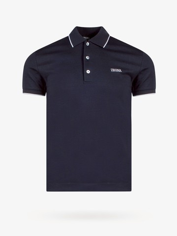 Cotton polo shirt with logo - ZEGNA - gender_Man